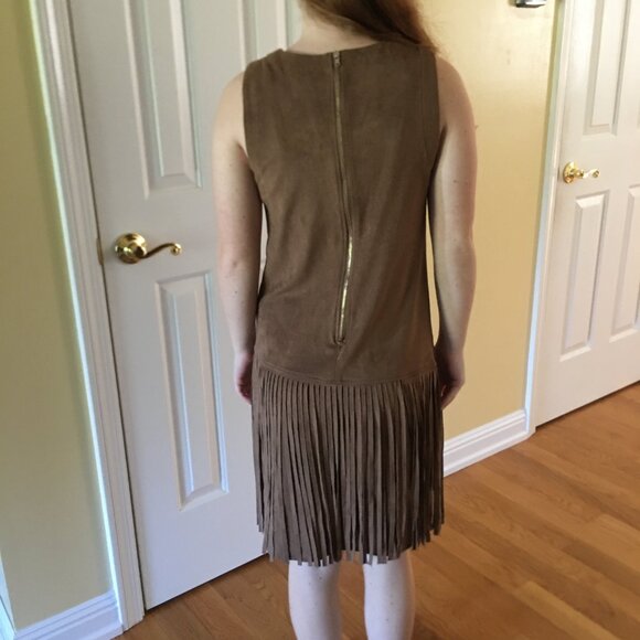 Ladies/Juniors Sleeveless Fringe Dress - Picture 2 of 4
